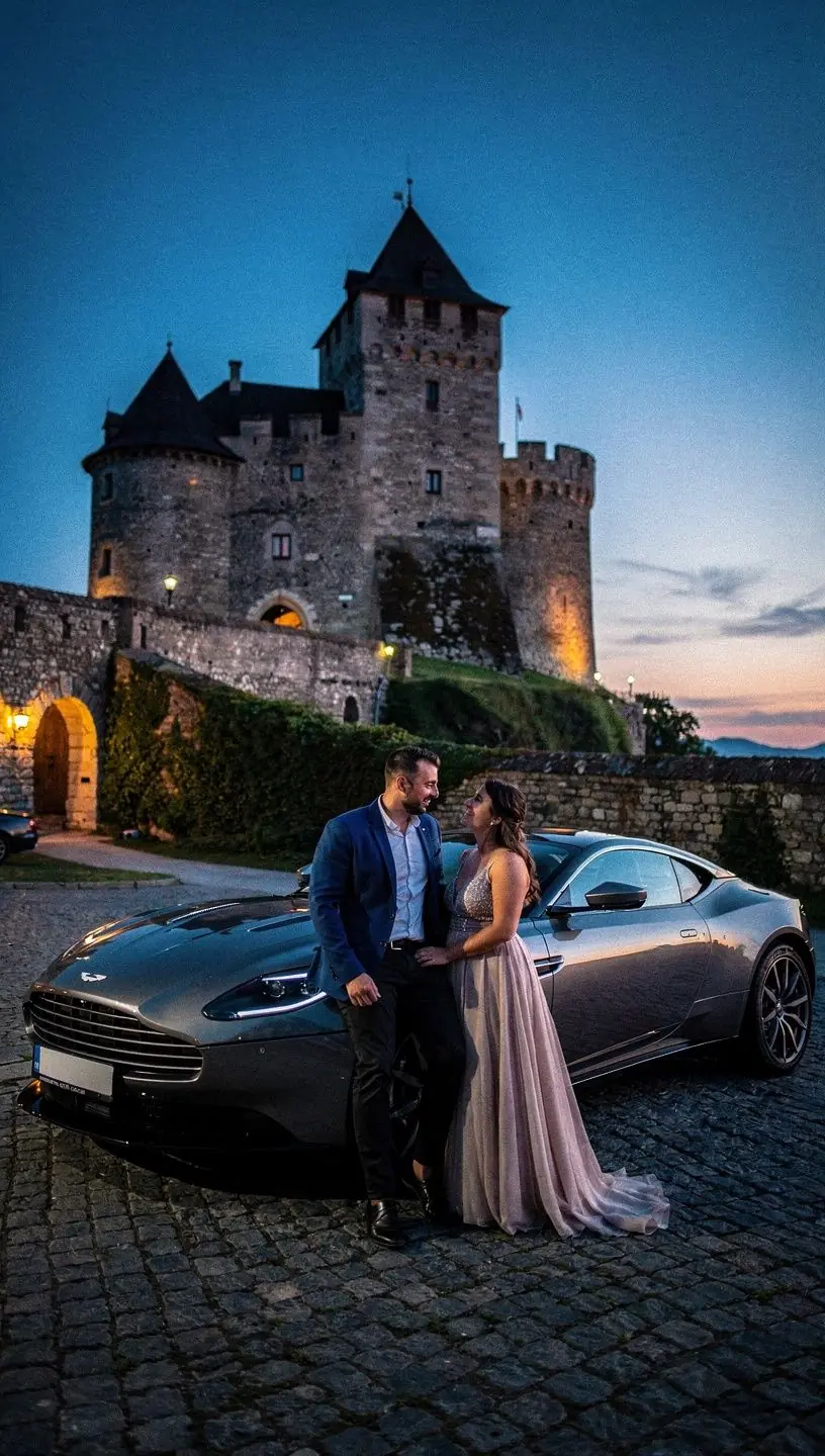 Luxusné vozidlo pripravené na prehliadku slovenských hradov.